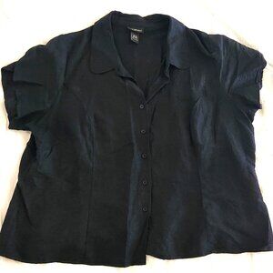Black, linen, button down, Lane Bryant, 22/24